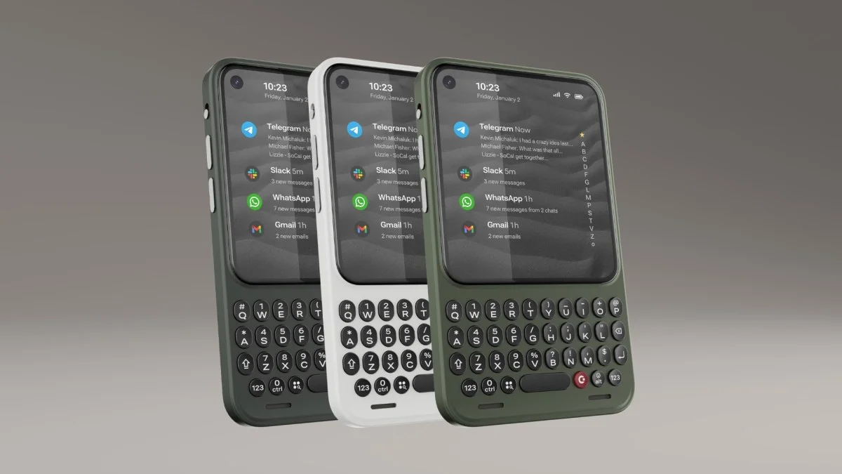 Clicks debuts its own take on the BlackBerry smartphone, plus a $79 snap-on mobile keyboard