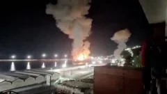 Explosions and smoke at La Guaira port