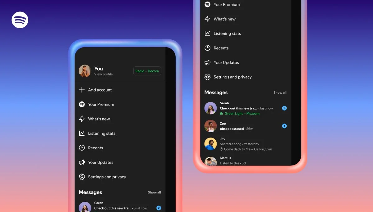 Spotify now lets you share what you’re streaming in real time with friends