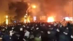 Watch: Buildings in Tehran set on fire as demonstrations spread across Iran