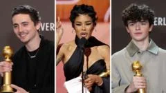 Watch: Timothée Chalamet, Teyana Taylor, Adolescence and other highlights from the Golden Globes