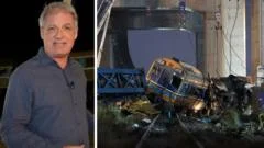 'Grim scene': BBC on site after crane collapses on train in Thailand