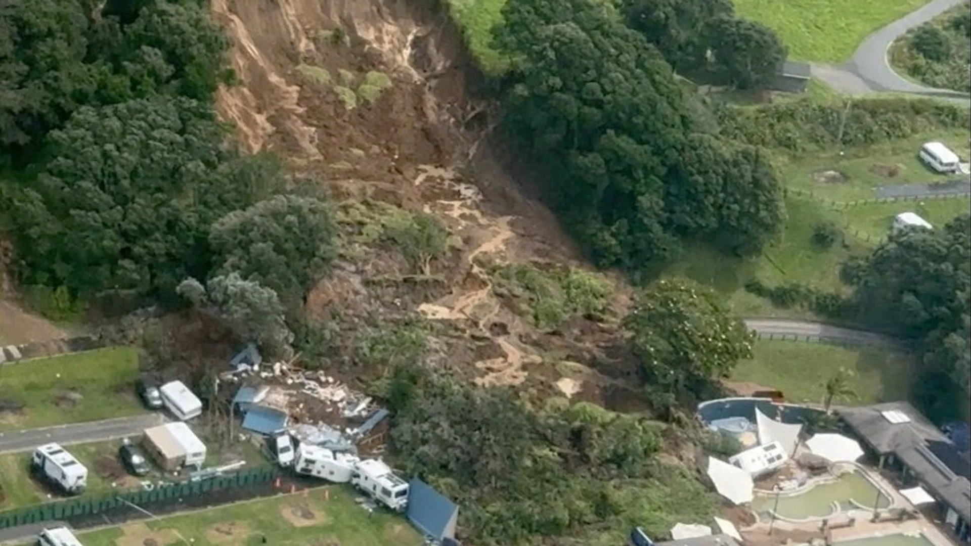 Several missing after New Zealand landslide hits campsite at beauty spot