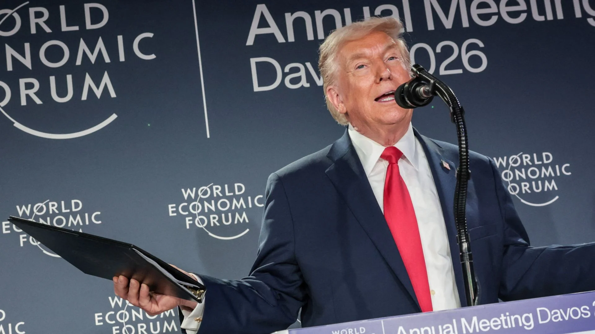 Never before has Davos been so comprehensively hijacked by one man
