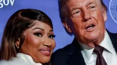 Nicki Minaj calls herself Trump's 'number one fan' and shows off gold card visa