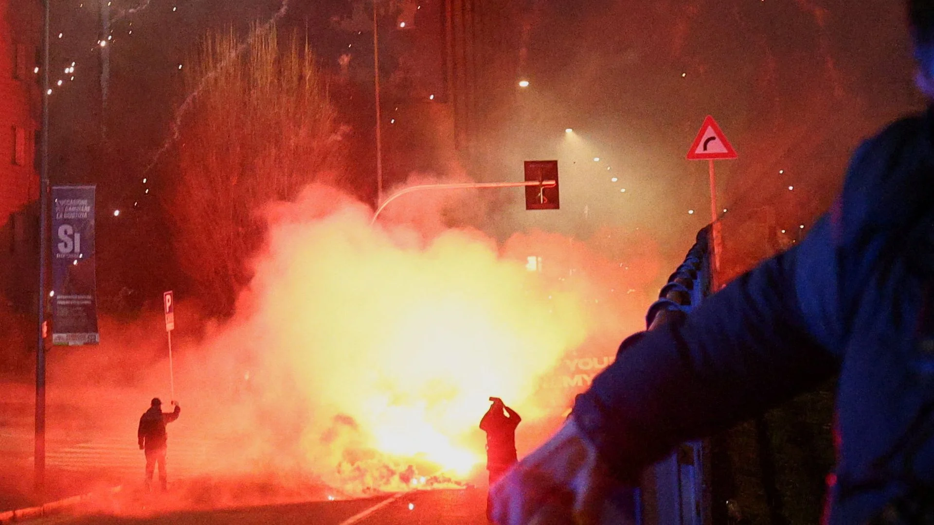 Water cannon and tear gas fired at Olympics protesters