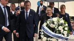 Israeli president lays wreath at Bondi at start of controversial visit