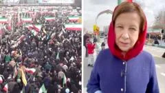 Watch: BBC in Tehran sees government's 'political reply' to massive protests
