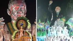 Giant robot tribute to Brazil's President Lula comes last in carnival competition