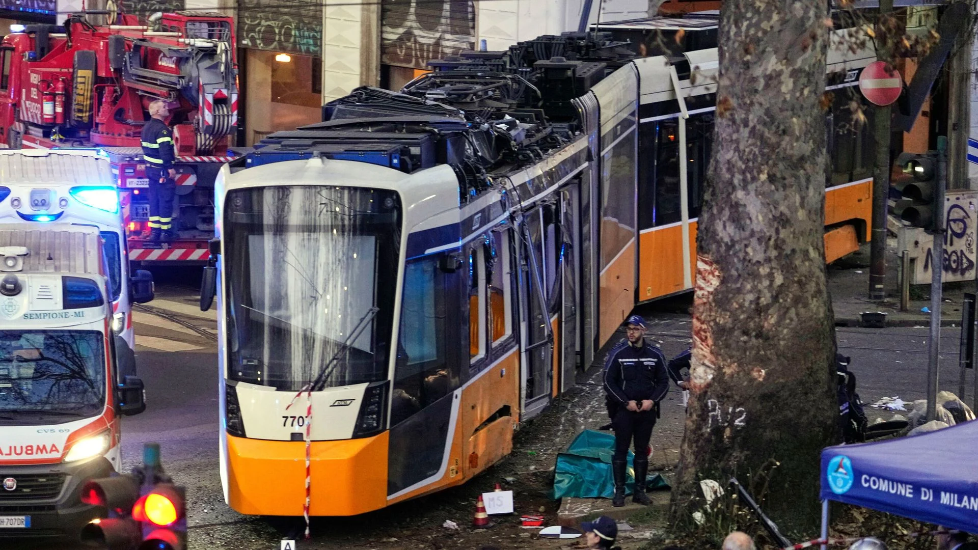 Tram derailment leaves two dead and dozens injured