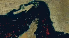 Timelapse shows change in the flow of ships in the Strait of Hormuz