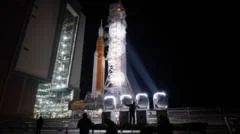 Nasa's Artemis Moon rocket rolls back to pad for possible April launch