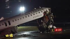 'Like the plane got cut in half': Eyewitnesses describe chaos of LaGuardia crash