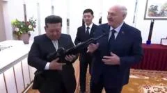 Belarus leader gifts rifle to North Korea's Kim as they sign friendship treaty