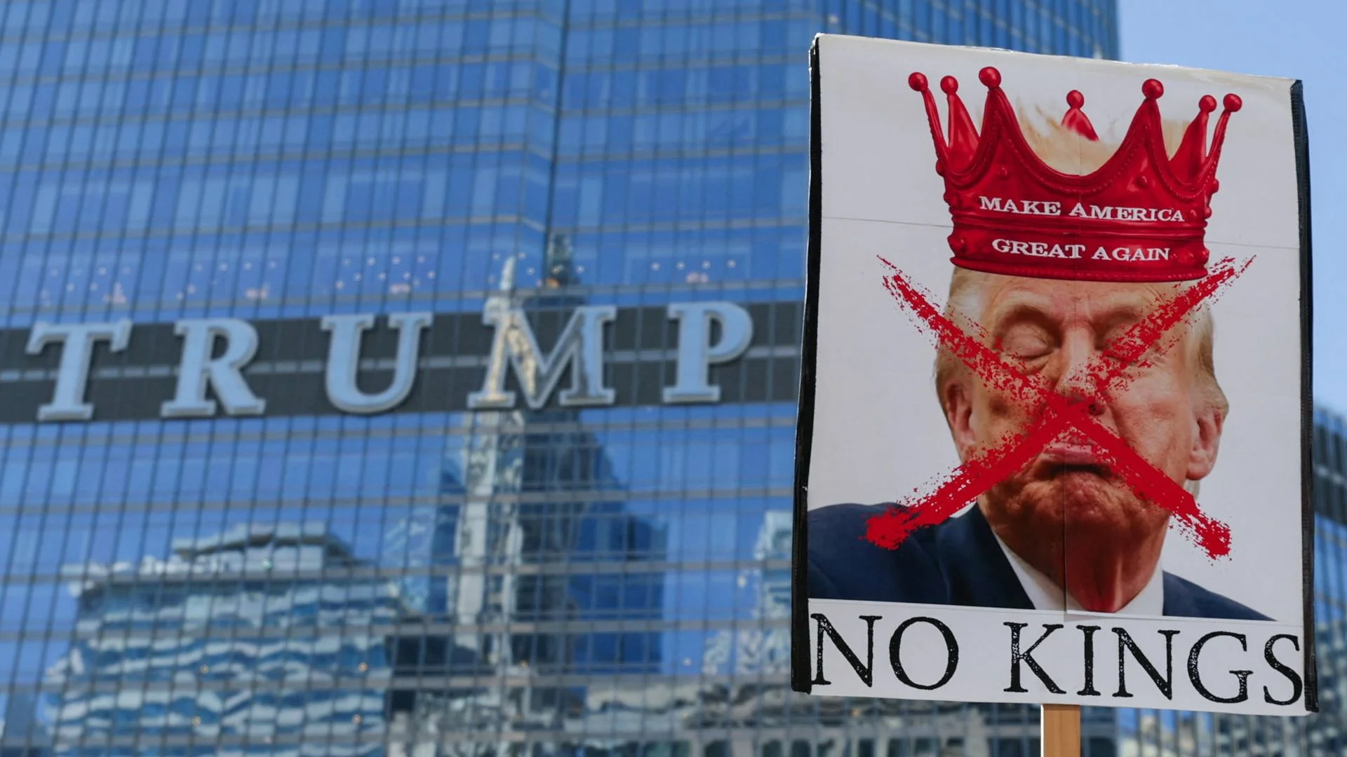 Large crowds attend 'No Kings' rallies against Trump across US