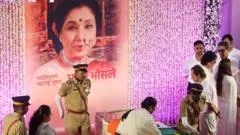 Crowds gather ahead of Bollywood legend Asha Bhosle's funeral