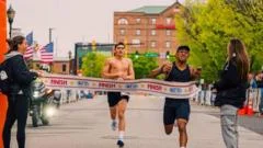 Victory slips away as marathon runner celebrates too soon