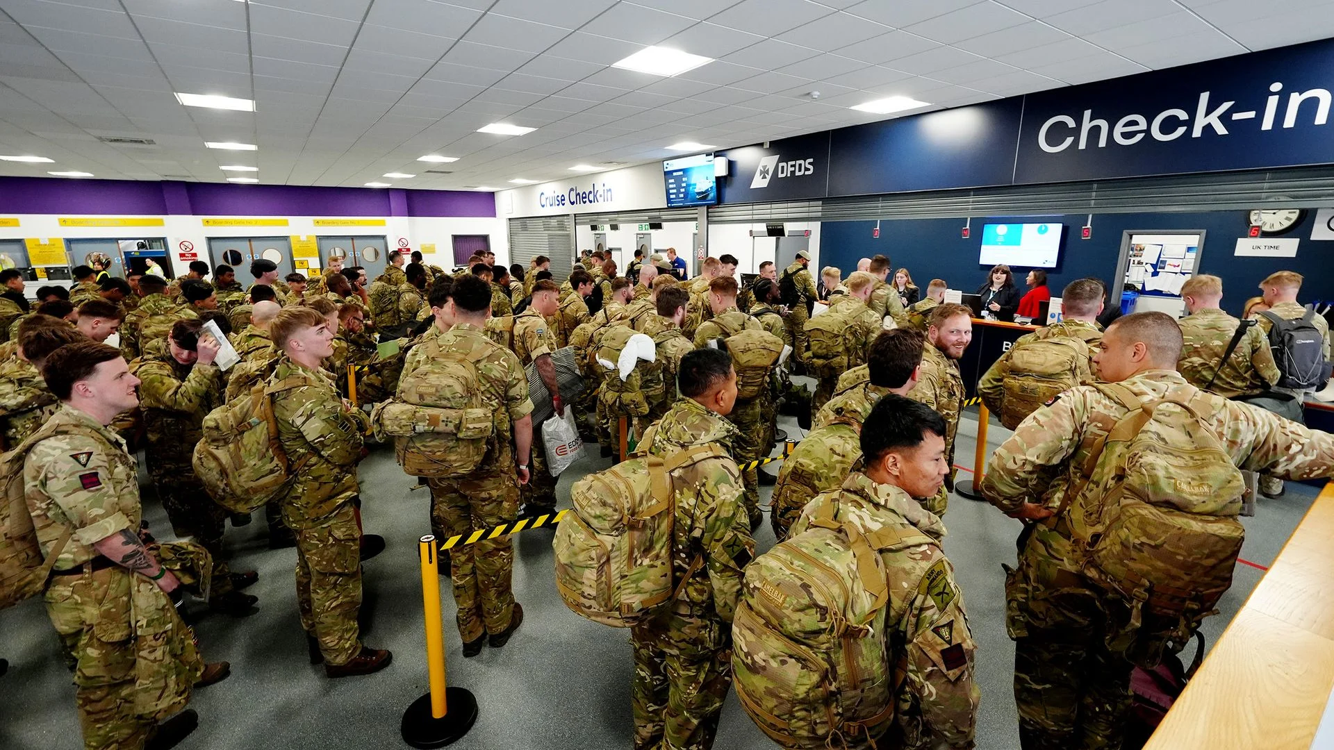 British Army uses civilian ferry to take more than 1,400 troops to Europe