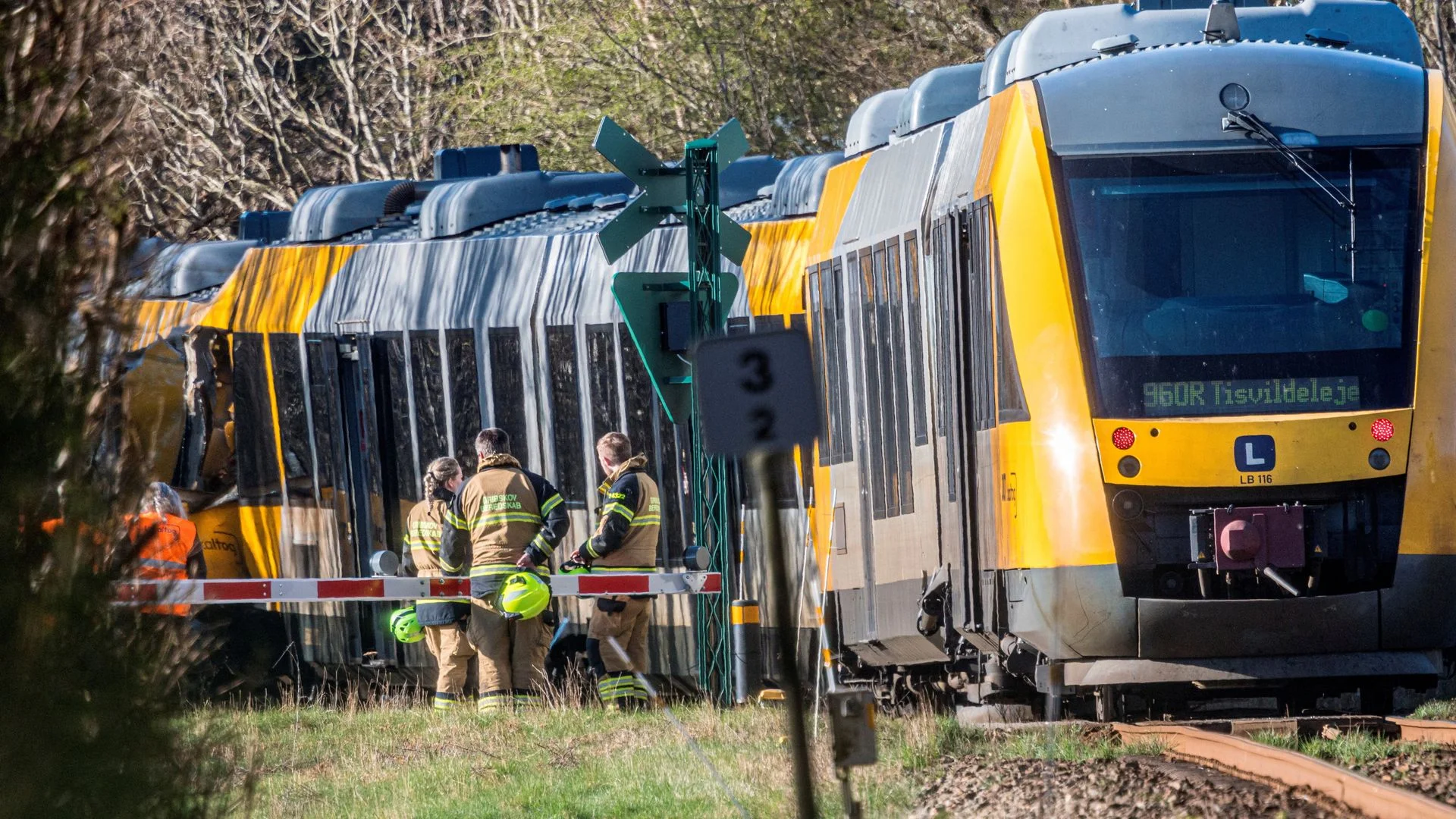 Four people critically injured after two trains collide