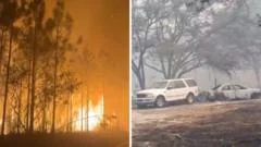Hundreds of wildfires burn across Florida and Georgia