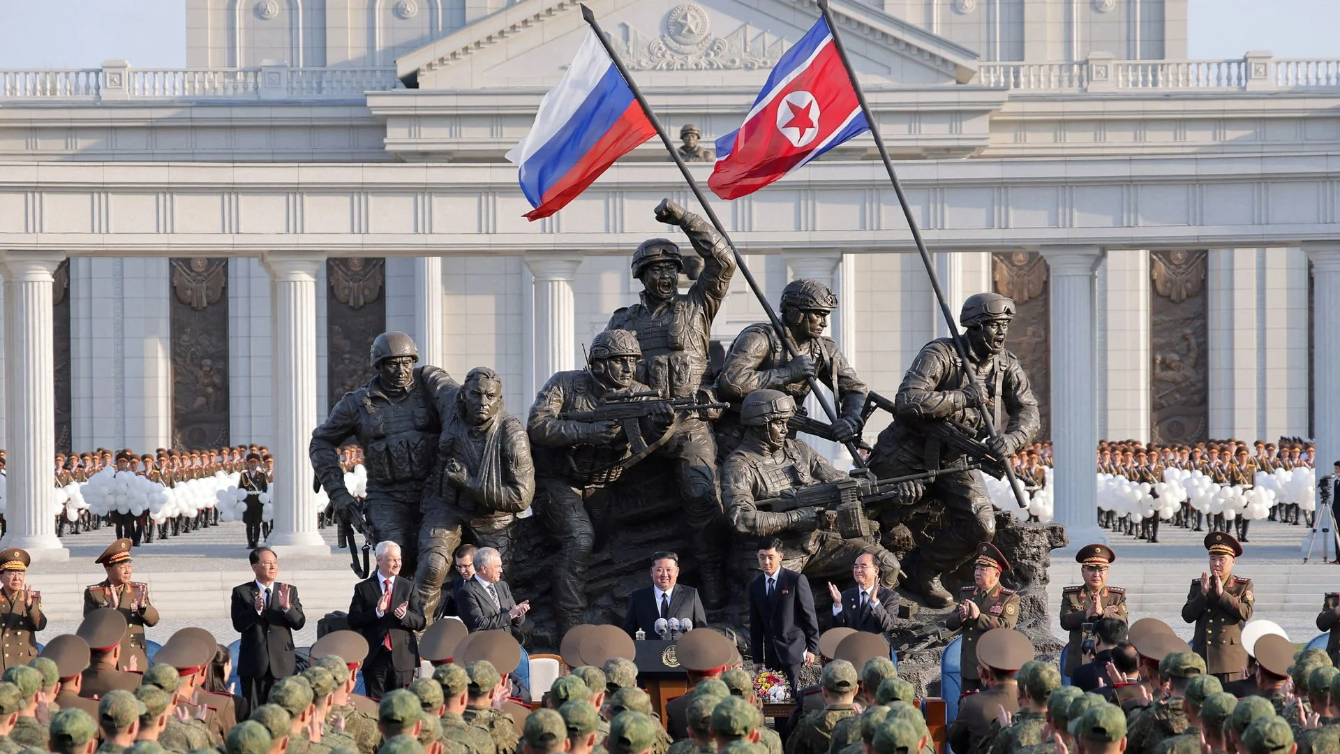 Kim Jong Un speaks at memorial for North Korean soldiers killed fighting for Russia