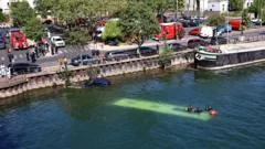 Trainee driver crashes bus into River Seine