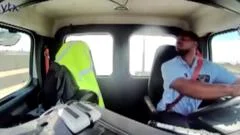 Watch: Moment United Airlines flight strikes vehicle during landing