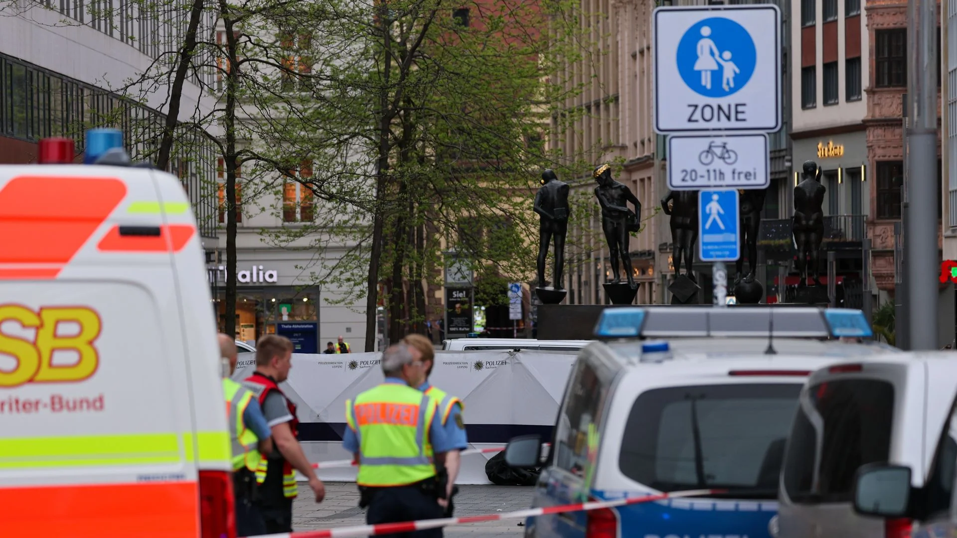 Two killed after car ploughs into city centre crowd in Germany 