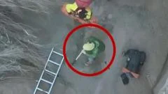Watch: Moment hiker is rescued from quicksand in Utah